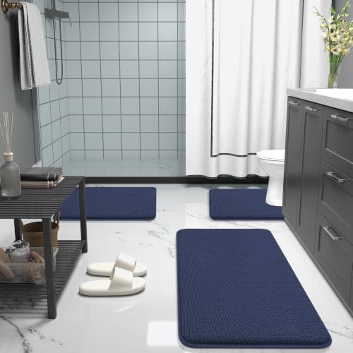 OLANLY Memory Foam Bathroom Runner Rugs 44x24, Long Mats, Twilight Sapphire - Image 7