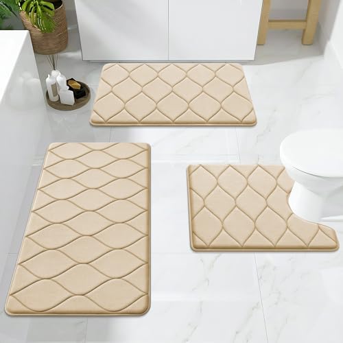 Smiry Memory Foam Bath Mat 59x24, Ultra Soft Absorbent Bathroom Rugs - Image 6
