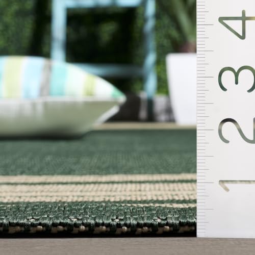 SAFAVIEH Courtyard Outdoor Rug 5'3"x7', Dark Green CY8475-32221 - Image 6
