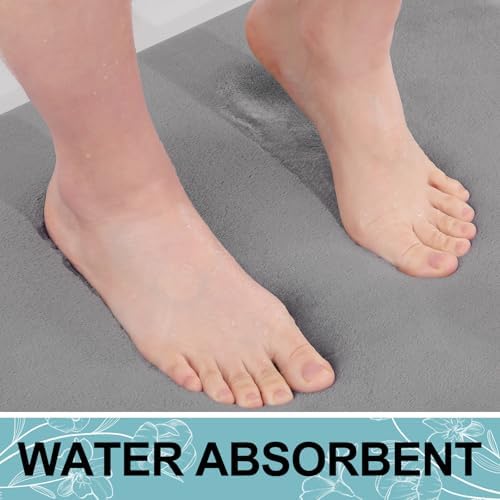 Smiry Memory Foam Bath Mat 40x32, Extra Soft and Absorbent Bathroom Rugs - Image 5