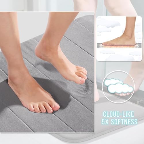 Yimobra 36"x24" + 31.5"x20" + 17"x24" Memory Foam Bath Mat Set 3 Pieces - Image 3
