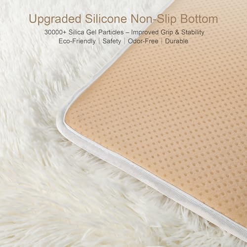 3x5 Thick Cream White Fluffy Shag Rug for Girls Bedroom, Plush Carpet - Image 4