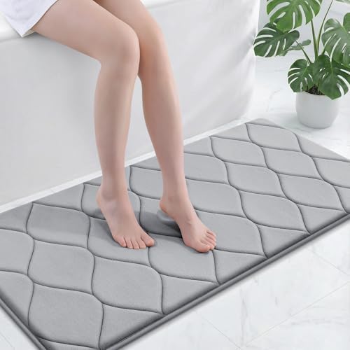 Smiry Memory Foam Bath Mat 47x24, Ultra Soft Absorbent Bathroom Rugs by Smiry