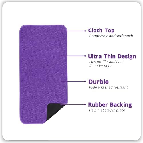 Bosap Bath Mat,Ultra Thin Bathroom Runner Rugs,Large Bath Mats for Bathroom,Quick Dry,Non-Slip,Machine Washable,Low Pile,Bath Rug,Shower Outside,Sink,Home Decor Accessories.Purple,2'x6'(24x72inch) - Image 2