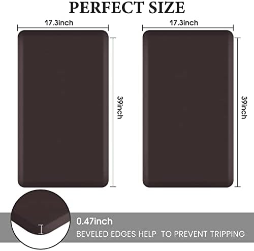 HappyTrends 2 PCS Kitchen Mat Cushioned Anti-Fatigue Floor Mat, Heavy Duty - Image 2