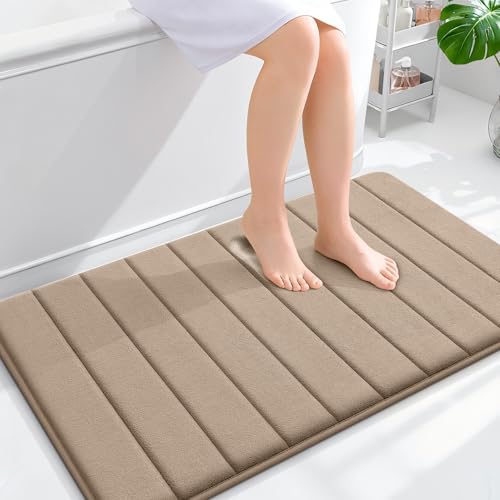 OLANLY Memory Foam Large Bath Mat 40x24, Super Soft Absorbent Bathroom Rugs by OLANLY