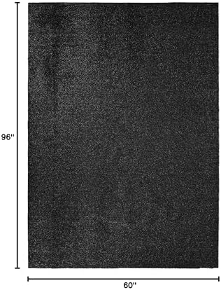 Garland Rug Artificial Grass 5 ft. x 8 ft. Large Indoor/Outdoor Area Rug Black -Lush Black, Durable, and Low-Maintenance for Patios, Lawns, and More - Image 3