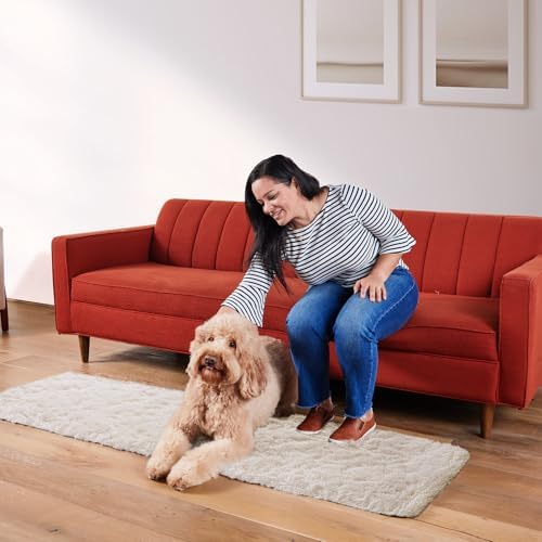 Ophanie Runner Rug for Hallway, 2x6 Upgrade Non-Slip Fluffy Soft Bedside Rugs, Bedroom Living Room Ivory Shaggy Carpet for Kids Girls Boys Dorm Nursery Home Decor Aesthetic - Image 5