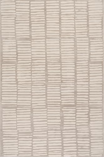 nuLOOM Kailani Cream/Grey Abstract Washable Area Rug, 2' x 3' - Image 3