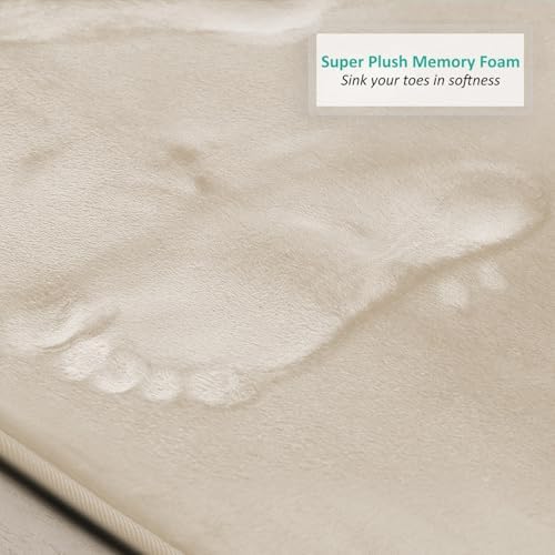 Clara Clark Bathroom Rugs, Velvet Memory Foam Bath Mat, Non-Slip Bath Rugs, Machine Wash, Dries Quickly, Ultra Soft Plush Bath Mats for Bathroom, - Image 6