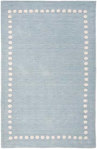 SAFAVIEH Kids Area Rug 6x9, Wool Handwoven Blue & Ivory SFK802M by Unknown