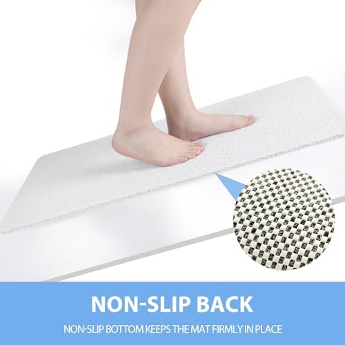 Hargiis Non-Slip Bathtub Mat, Anti Slip Shower Mat, Fast Drying Bathtub Mats, Foot Scrubber Mat, Anti Slip Mat for Tub, Floor, Bathroom, Kitchen, Home, Hotel (White 24"×24") - Image 3