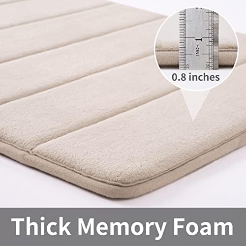 ROSMARUS Memory Foam Bath Mat, 17''x24'', Ltbrown - Image 6