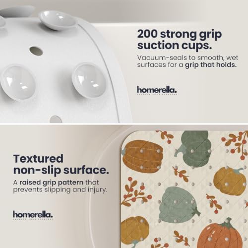 homerella Cozy Fall Non-Slip & Anti-Mold Bathtub Mat for Baby & Kids 40x16 - Image 2