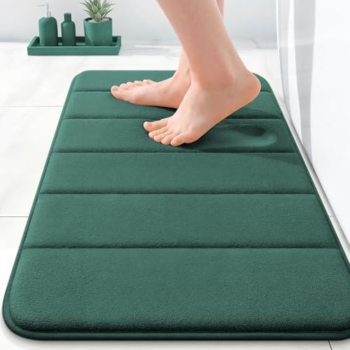 OLANLY Memory Foam Bath Mat 35x16, Super Soft and Absorbent Bathroom Rugs by OLANLY