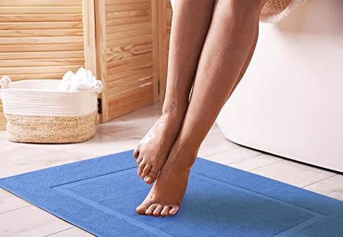 Utopia Towels Cotton Bath Mat, 21x34 in, 2 Pack, Electric Blue - Image 2