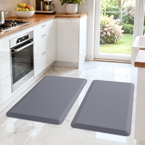 HappyTrends 2 PCS Kitchen Mat Cushioned Anti-Fatigue Floor Mat by HappyTrends
