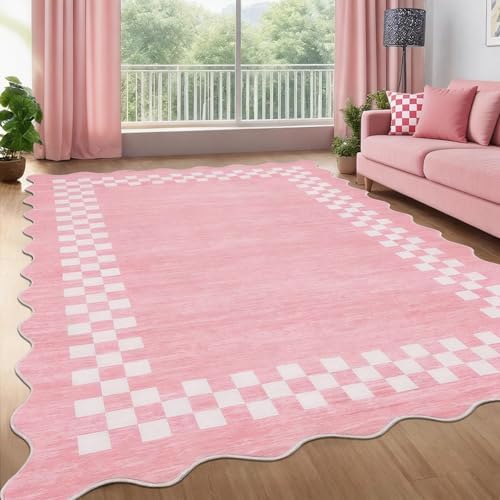 GarveeHome Scalloped Washable Rug 9x12 Area Rug for Living Room Bedroom - Image 2