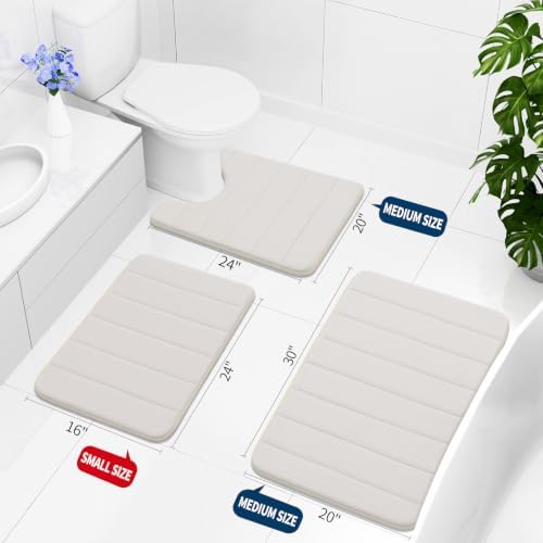 Buganda Memory Foam Bath Mat 44 x 24, Ultra Soft Absorbent Bathroom Rugs - Image 2