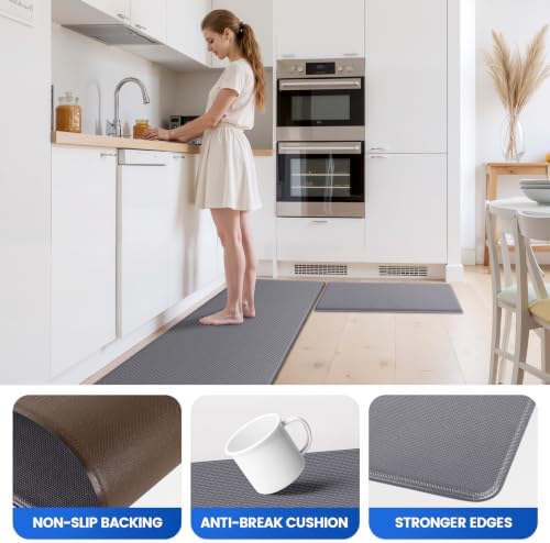 KitchenClouds Kitchen Mats for Floor,3PCS Cushioned Soft Kitchen Rugs - Image 5
