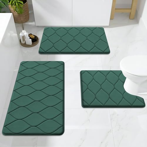 Smiry Memory Foam Bath Mat 59x24, Ultra Soft Absorbent Bathroom Rugs - Image 6