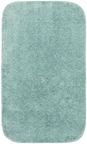 Garland Rug Traditional Nylon Washable Sea Foam 24" X 40" Bath Rug - Soft, Absorbent, and Stylish for Your Bathroom by Garland+Rug
