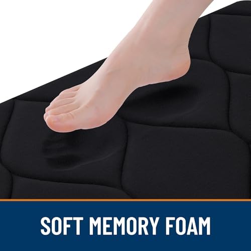 Smiry Memory Foam Bath Mat 36x24, Ultra Soft Absorbent Bathroom Rugs - Image 2