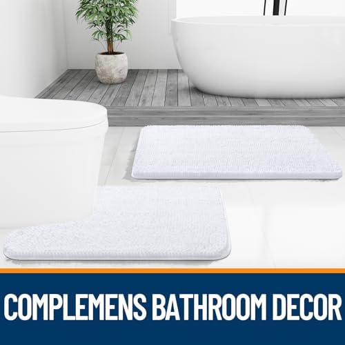 OLANLY Bathroom Runner Rugs 47x17, Extra Soft Absorbent Chenille Bath Rugs - Image 7