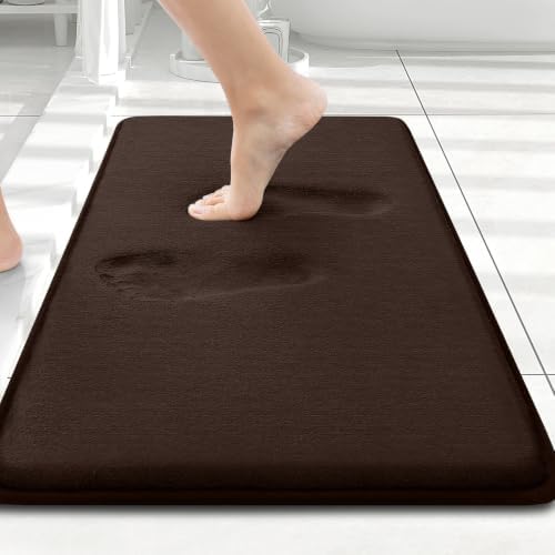 Smiry Memory Foam Bath Mat 24x16, Extra Soft and Absorbent Bathroom Rugs by Smiry