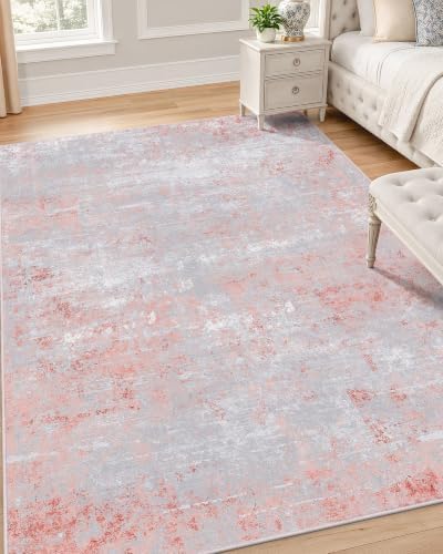 OLANLY 4x6 Washable Area Rug, Soft Non Slip Carpet for Bedroom Living Room by OLANLY