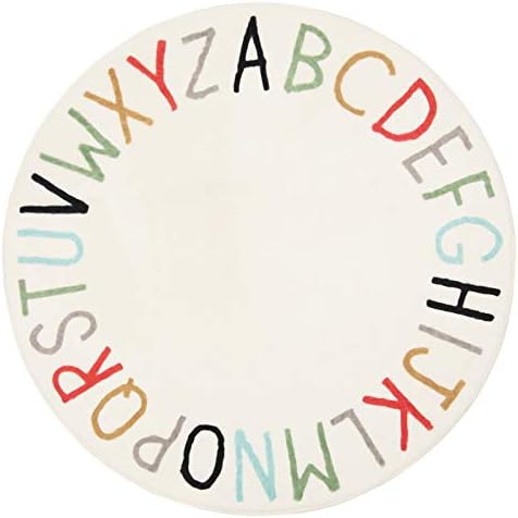 Topotdor Round ABC Area Rug,63 Inch Soft Floor Carpet,Multi Color by Topotdor