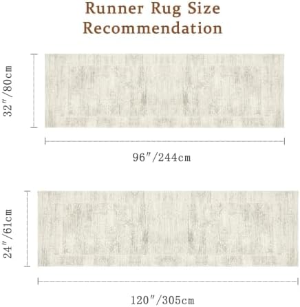 Hallway Runner Rug 2x10 Non Slip Washable Ivory Rugs for Kitchen - Image 2