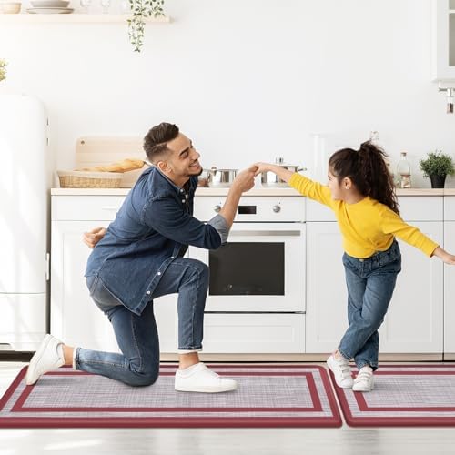 Mattitude Kitchen Mats Set of 2,Cushioned Anti-Fatigue Non-Skid Rug Sets - Image 4