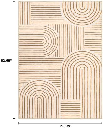 Lahome Abstract Washable Rugs 5x7, Playroom Rug for Living Room Kids Room - Image 2