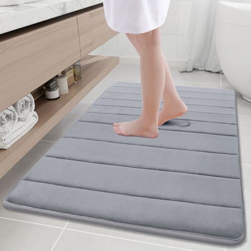 Buganda Memory Foam Bath Mat 40 x 32, Ultra Soft Absorbent Bathroom Rugs by Buganda