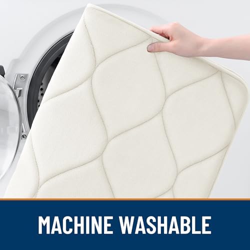 Smiry Memory Foam Bath Mat 24x16, Ultra Soft Absorbent Bathroom Rugs - Image 5