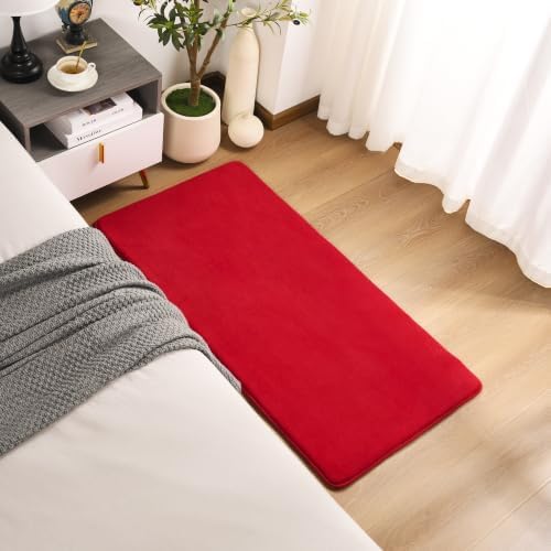Amearea Modern Washable Runner Rugs, 2x4 Feet Red Bedroom Runner Rug - Image 6