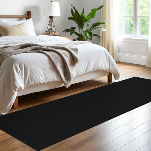 EARTHALL Washable Runner Rug, Non Slip Entry Runner, 2x8 Ft, Black Heather - Image 6