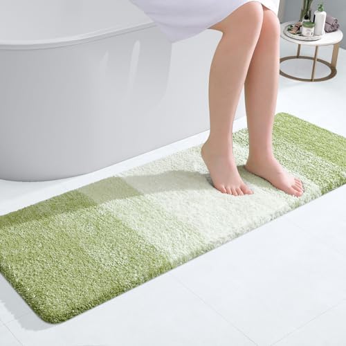 OLANLY Bathroom Runner Rug 47x17, Extra Soft Absorbent Microfiber Bath Rugs by OLANLY