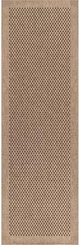CAMILSON Indoor and Outdoor Runner Rug Natural Sisal Boho Woven Design Easy-Cleaning Non Shedding Fiber Living Room Bedroom Garden Patio and Kitchen Washable Outside Carpet Alfombras (2x7) - Image 3