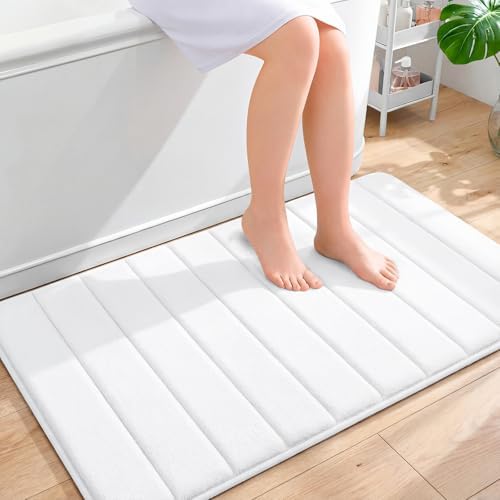 OLANLY Memory Foam Large Bath Mat 40x24, Super Soft Absorbent Bathroom Rugs by OLANLY