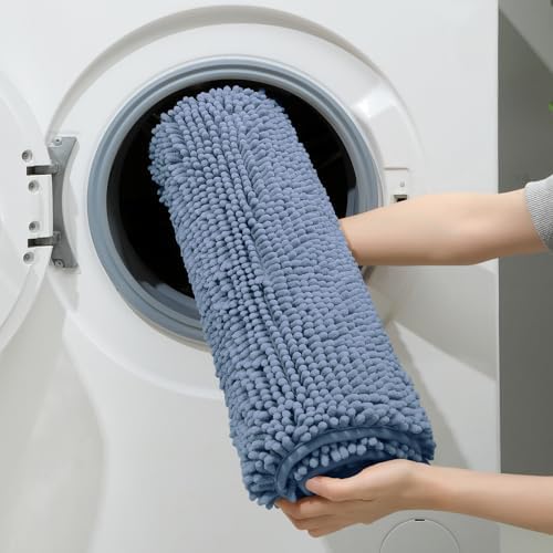 HOMEIDEAS Bathroom Rugs Set of 3, Super Soft Absorbent Chenille Bath Rugs - Image 6
