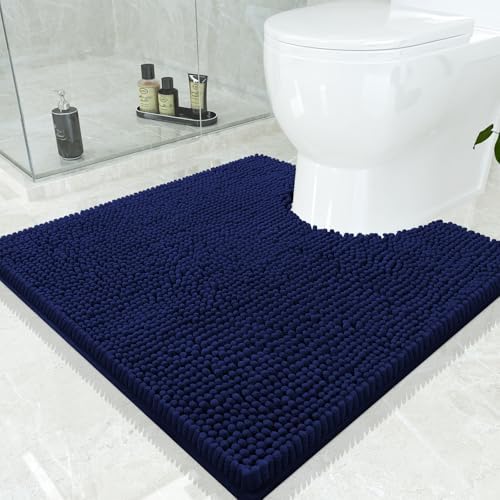Smiry Toilet Rugs U-Shaped 24x24, Extra Soft Absorbent Contoured Bath Mat by Smiry