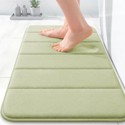 OLANLY Memory Foam Bath Mat 24x16, Super Soft and Absorbent Bathroom Rugs by OLANLY