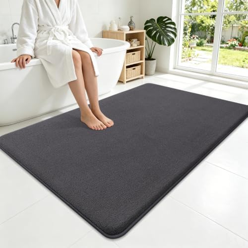Smiry Memory Foam Bath Mat 59x35, Extra Soft Absorbent Bathroom Rugs by Smiry