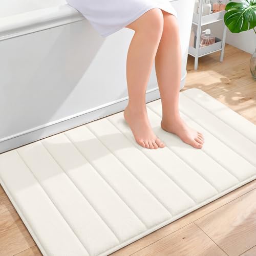 OLANLY Memory Foam Large Bath Mat 40x24, Super Soft Absorbent Bathroom Rugs by OLANLY