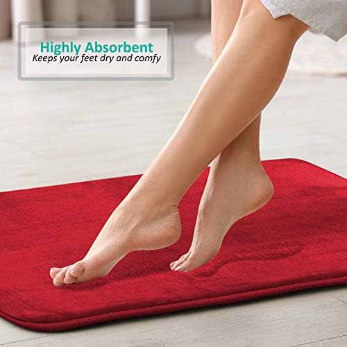 Clara Clark Bathroom Rugs, Velvet Memory Foam Bath Mat, Non-Slip Bath Rugs, Machine Wash, Dries Quickly, Ultra Soft Plush Bath Mats for Bathroom, - Image 7