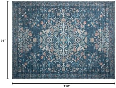 Washable Rugs 8x10 Area Rugs for Living Room,Ultra Soft Faux Wool Retro Carpets,Non Slip Backing,Durable Edge Binding,Stain Resistant,The Large Carpet for Bed Room,Dining Room,Office Decor - Image 2