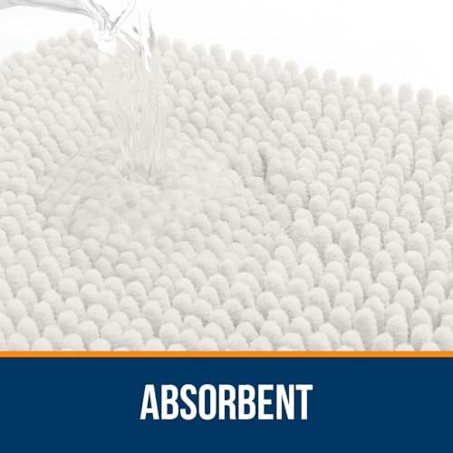 OLANLY Large Bathroom Rugs 50x30, Extra Soft Absorbent Chenille Bath Rugs - Image 4