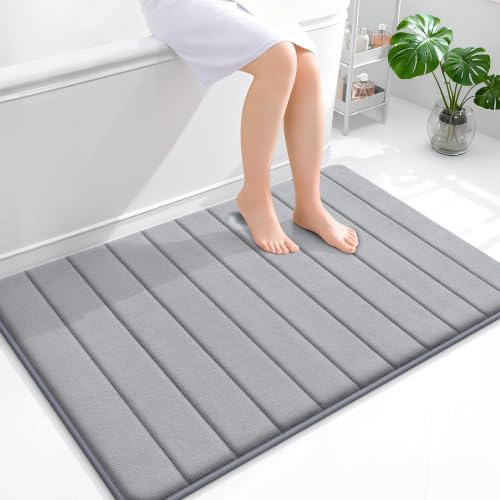 OLANLY Memory Foam Large Bath Mat 44x32, Super Soft Absorbent Bathroom Rugs by OLANLY